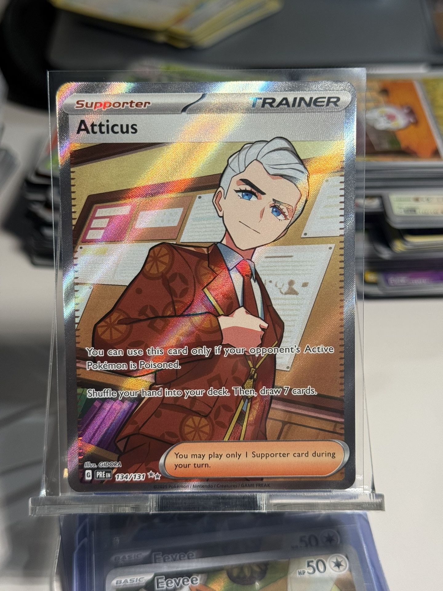 ATTICUS 134/131 PRISMATIC EVOLUTIONS FULL ART POKEMON TCG NM