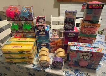 Mixed Lot of Novelty Toys NeeDohs, Squishys & Dumplings