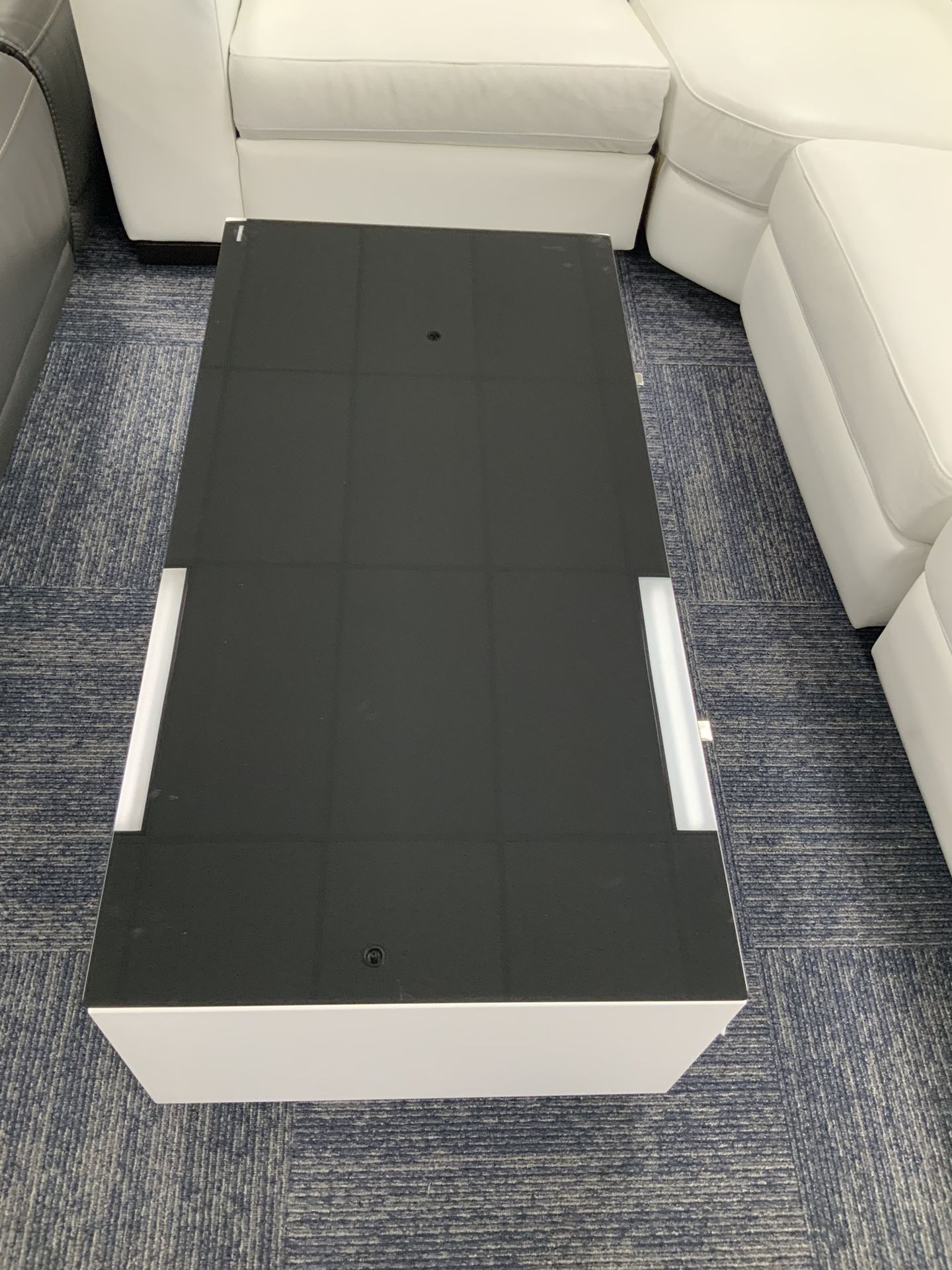 White Glass Top Coffee Table