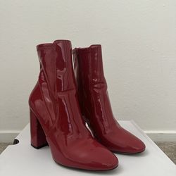 Aldo Red Patent Leather Boots