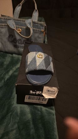 Matching Coach Denim Sandals and Handbag