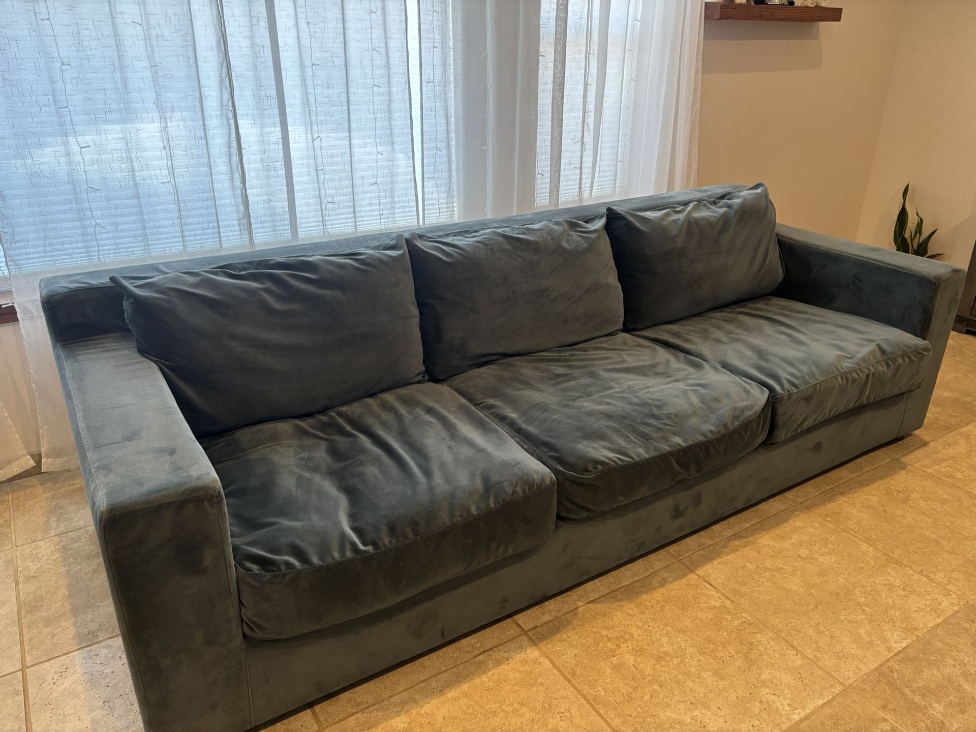 Tommy Hilfiger Blue Fabric Couch