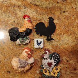 Refrigerator Rooster Magnets