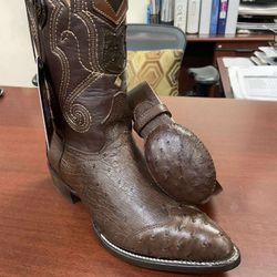 Botas Y Cinto En Panza De Avestruz 