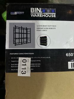stoage bins  rack