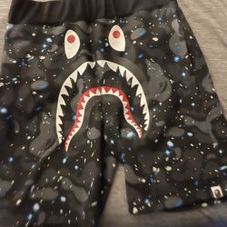 Bathing Ape Sz Medium Space Camo Shorts 