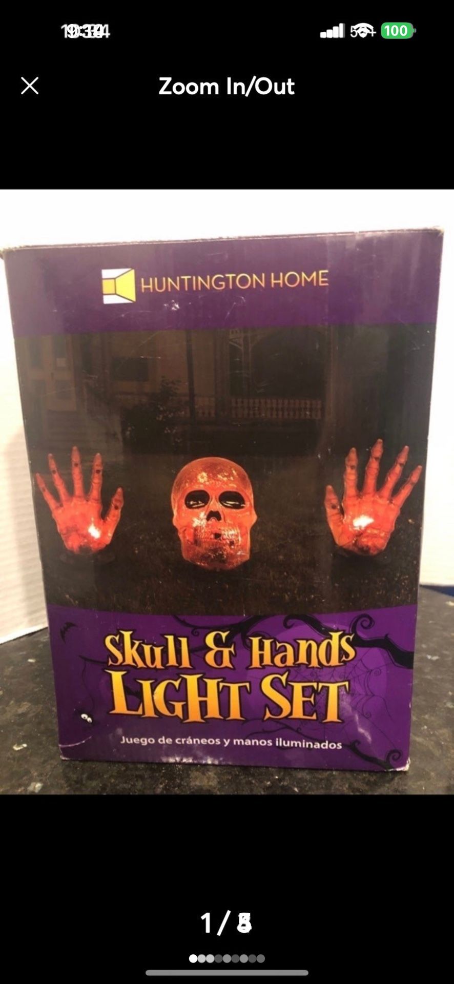 Vintage Halloween Decorations Skull & Hands Lights