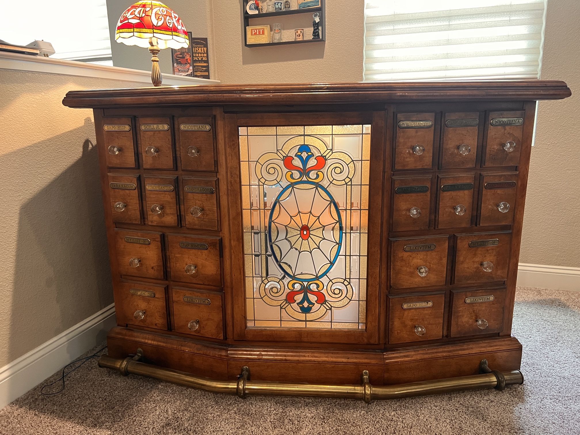 Vintage Pulaski apothecary-style Bar