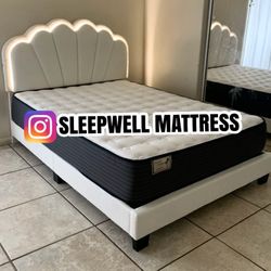 New Queen Bed Frame With Mattress 