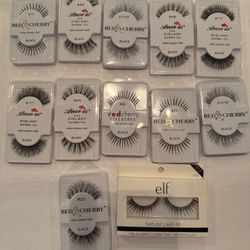 Lot Of 12 False Eyelashes New In Box 