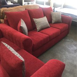 Red Living Room Set 