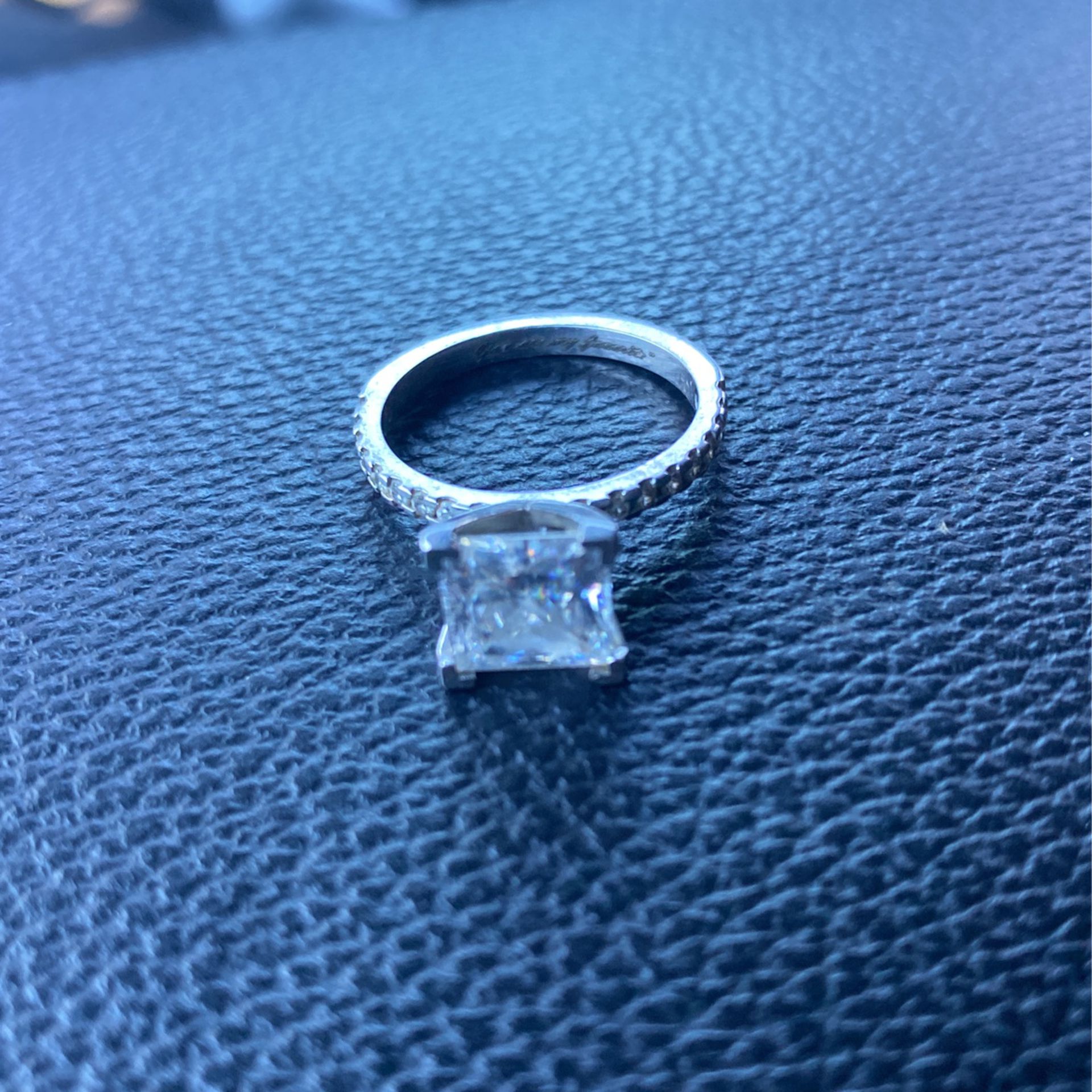 Size 7 Moissanite Princess Cut Engagement Ring