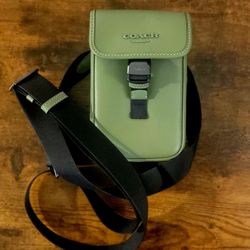 Racer Phone Crossbody Bag, Military Green- OUT OF STOCK ONLINE 