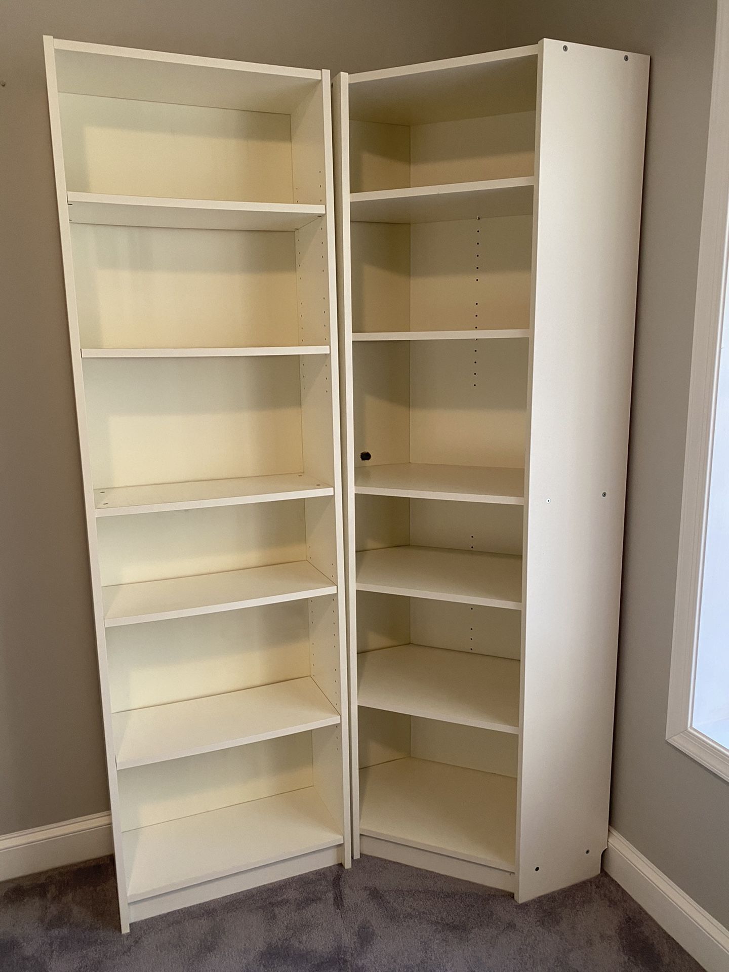 White Bookshelves