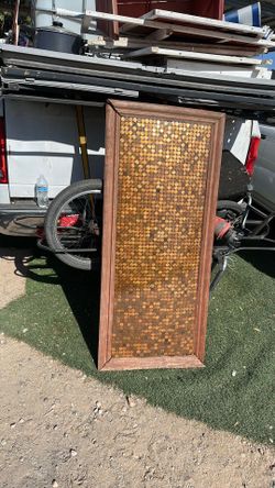 Penny wall art 24 inches wide by 54 inches long