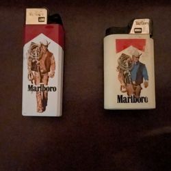 Marlboro And Smirnoff Collectable Lighters Cowboy Collection 1980s