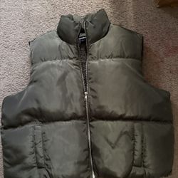 Green Puffer Vest 