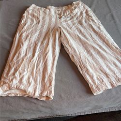 Lined Lenin Cropped Pants