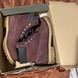 Maroon Timberland Boots 