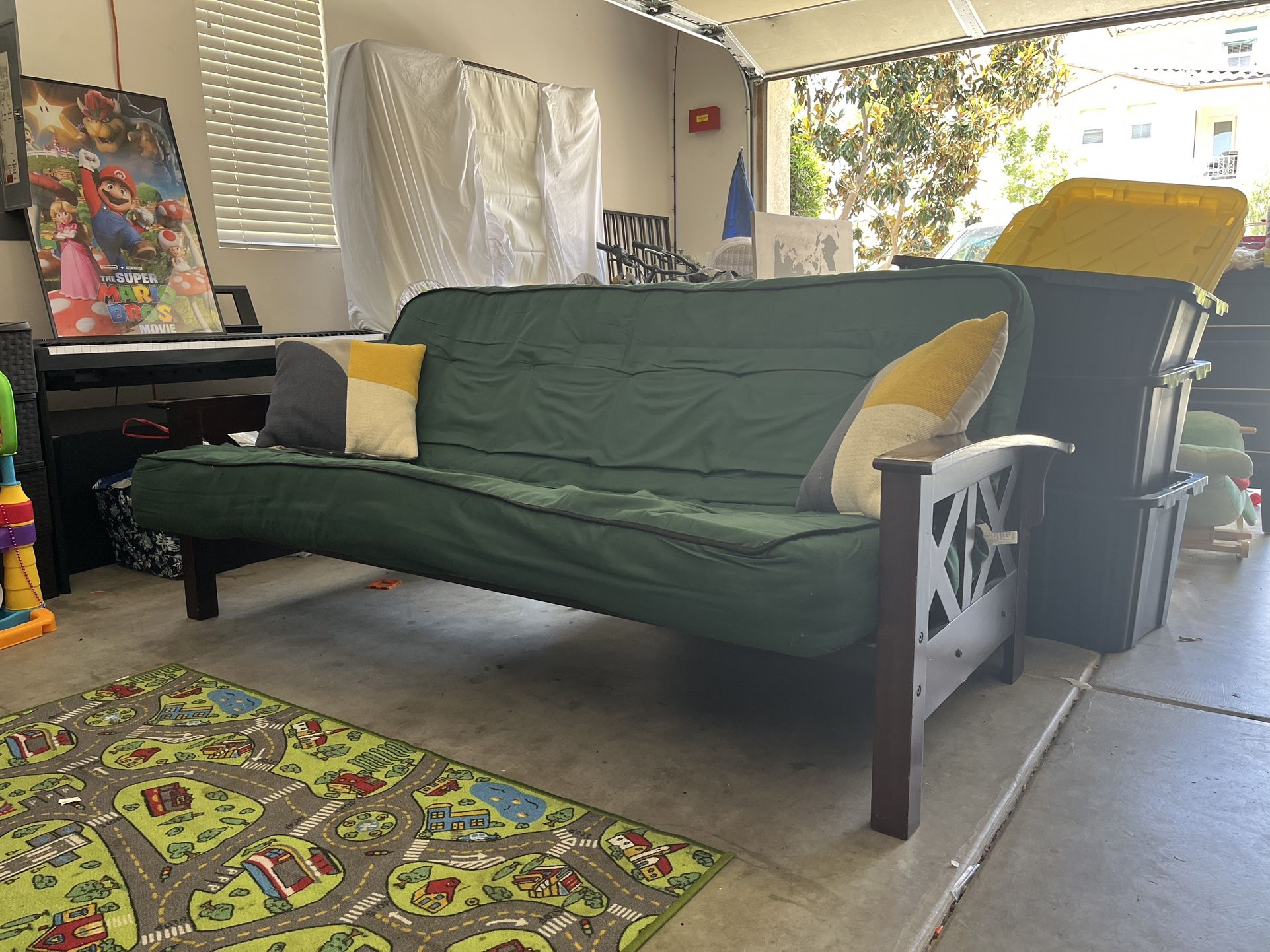 Oak wood futon With Mattress