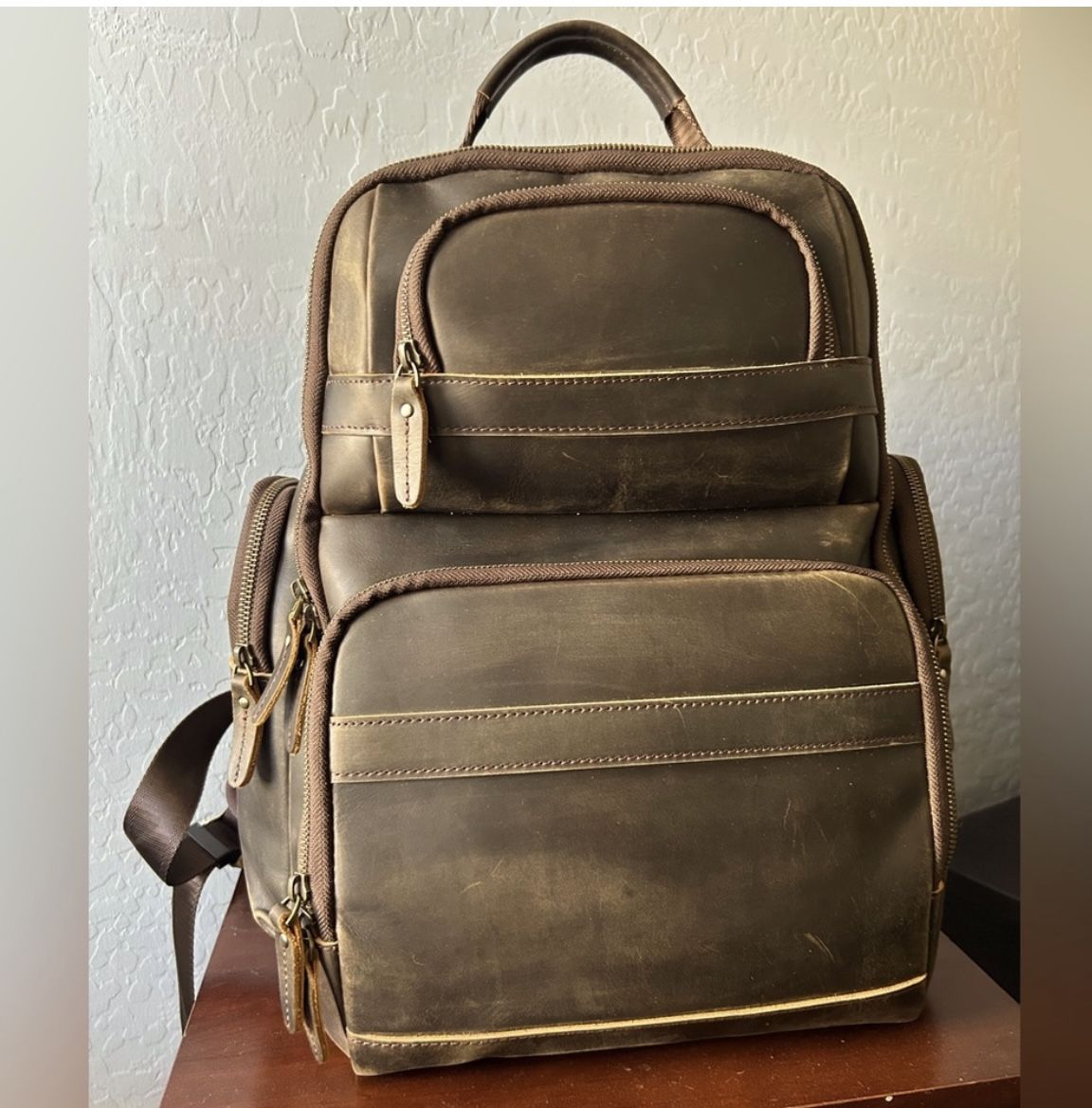 Tiding Rich Authentic Leather Backpack