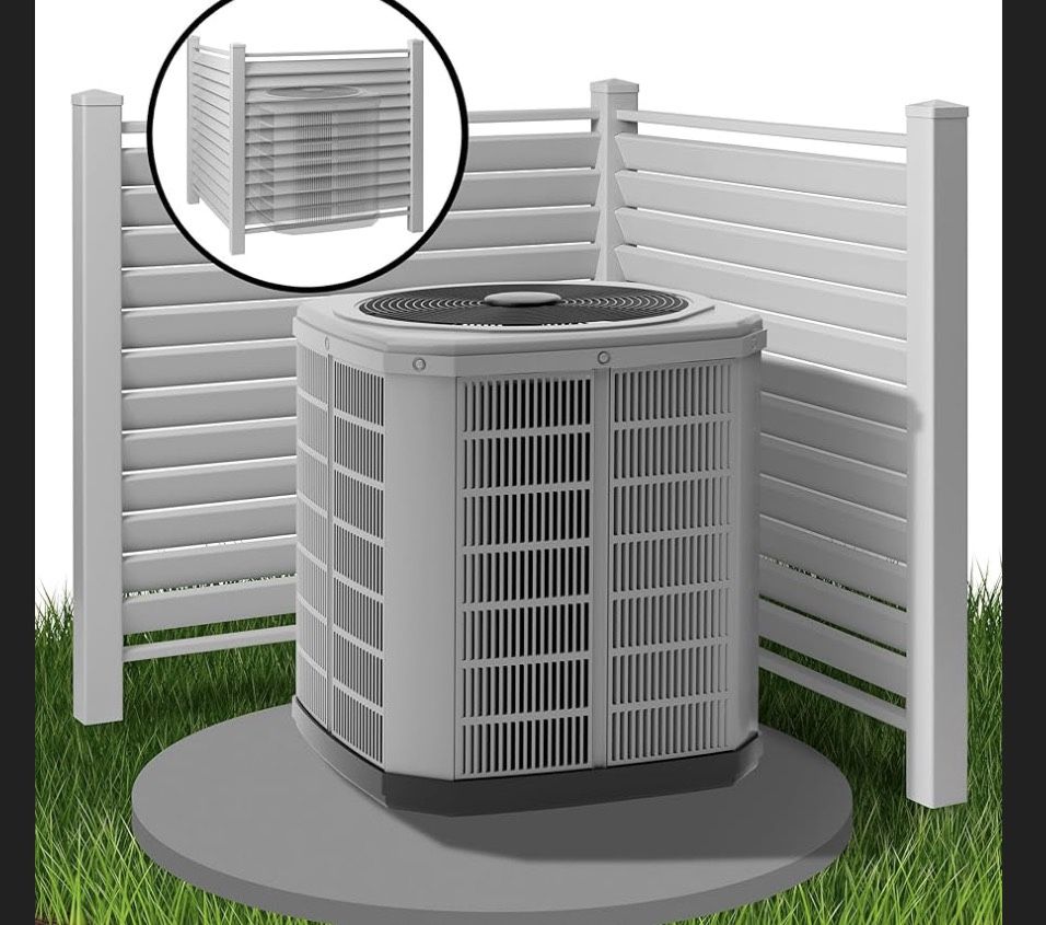 Outdoor Vinyl Fence Panel Enclosure for AC/Trash Bins/Pool Equipment