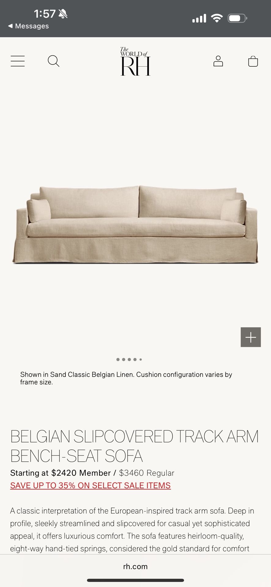 RH Couch