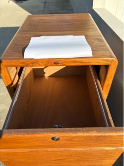 Oak two drawer filing cabinet