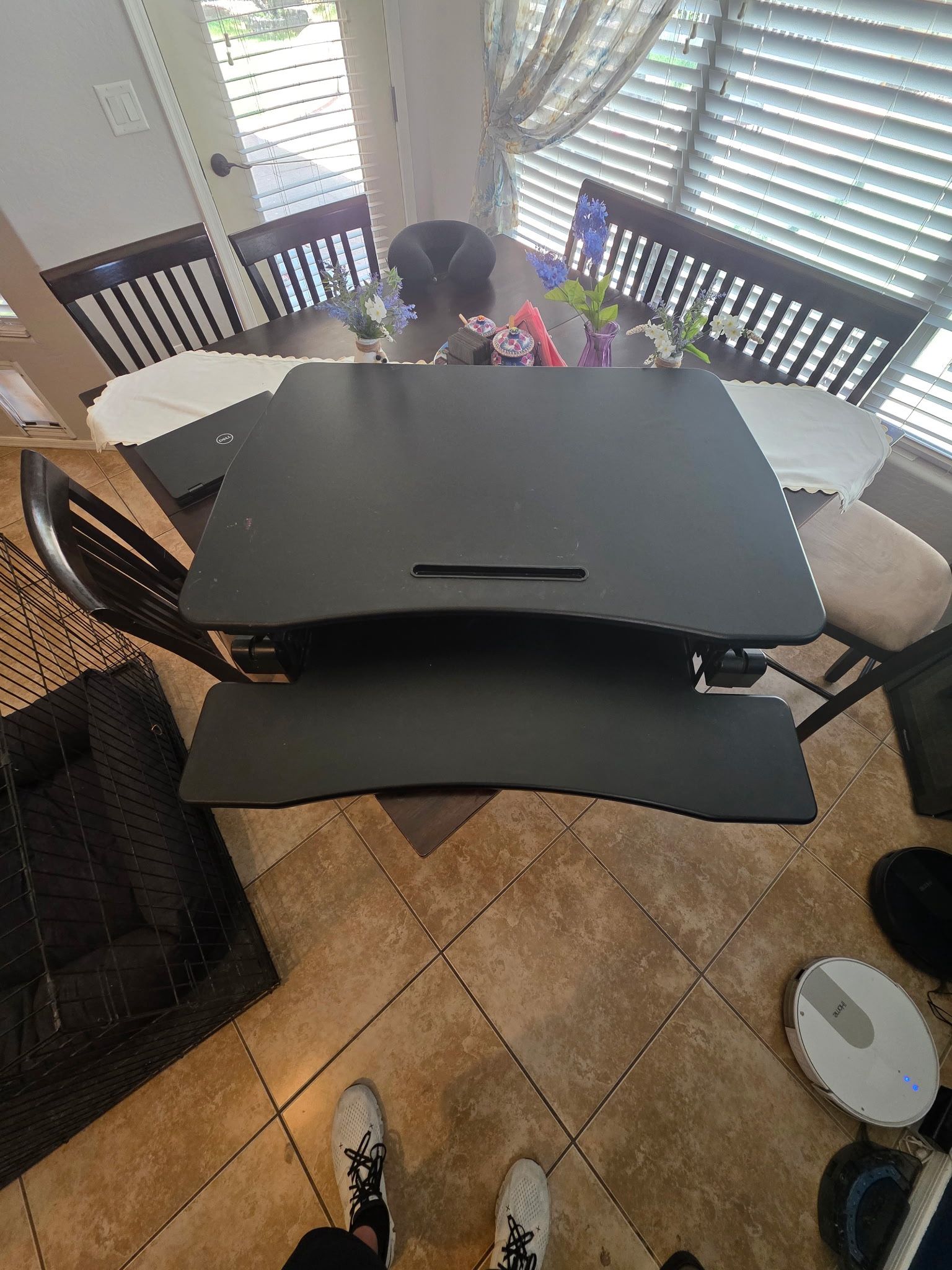 Black Stand Up Desk Converter