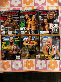 Lot of 15 Vintage WWE Raw and SmackDown Magazines (2005-2006)