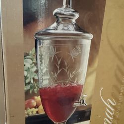 Cut Glass Beverage Dispenser 