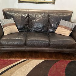 Leather Sofa, Loveseat, Chair, & Ottoman