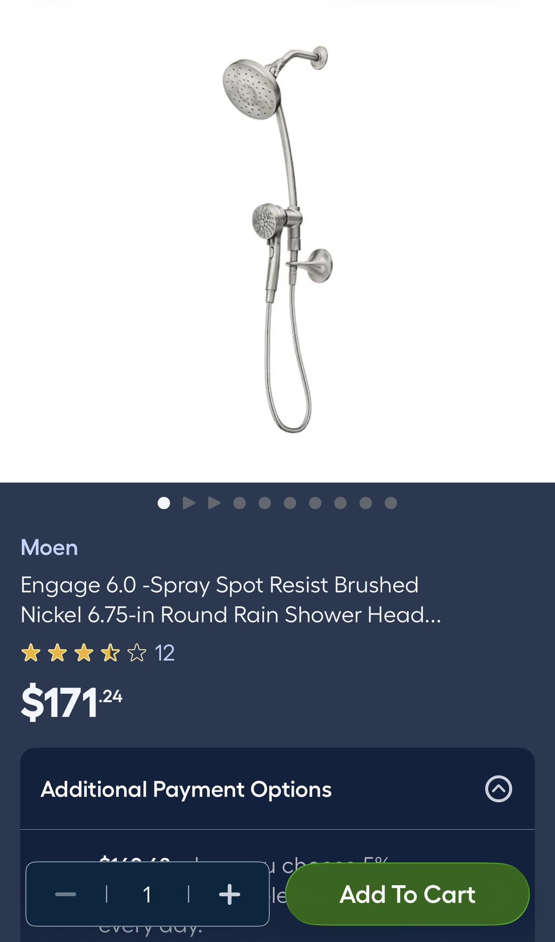 New MOEN Shower Head