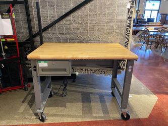 ULINE 1-Drawer Mobile Work Bench w/ Outlets