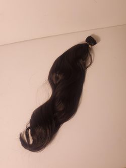 New Luxury Black Clip In Hair Extensions Wavy Heat Safe 4pc Hairpiece with Net
