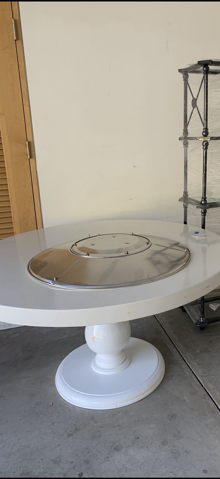White Round Dining Table