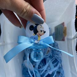 Baby Mickey Baby Shower Pacifiers Guest Favor Necklaces