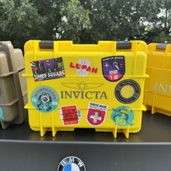 Invicta Watch Case - Yellow 8-Slot watch Box