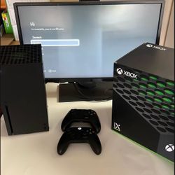Xbox Series X With Two Controllers 