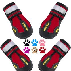 QUMY Dog Shoes Red Size 1