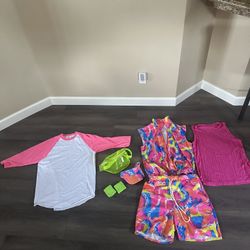 Men’s Large Barbie workout outfit party Halloween costume