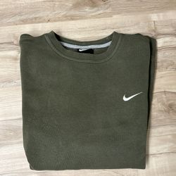 Nike XXL Green Sweatshirt Embroidered Logo