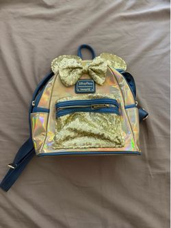 Loungefly Disney Parks Minnie Mouse Iridescent Sequin Mini Backpack