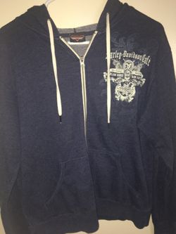 Harley Davidson Cafe Las Vegas Blue Hoodie Women’s Size M