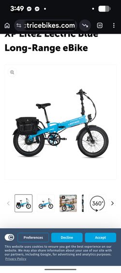 Lectric XP Lite 2 Folding eBike Blue