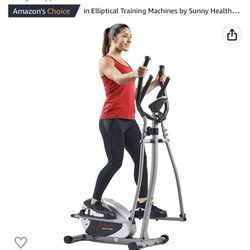 Sunny Health & Fitness Legacy Stepping Elliptical Machine, Total Body Cross Trainer