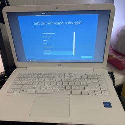 White HP Laptop