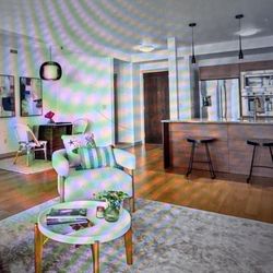 Beautiful 9 X 11 Cream And Tan Rug