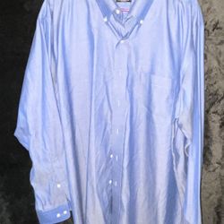 NWT BERKLEY JENSEN WRINKLE FREE LONG SLEEVE DRESS SHIRT FRENCH BLUE XL