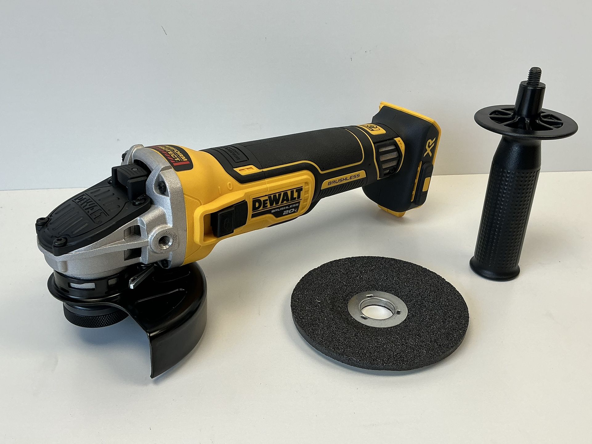 DEWALT 20V MAX XR Cordless Brushless 4.5 in. Slide Switch Small Angle Grinder with Kickback Brake (Tool Only)